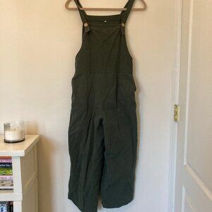 Green Wideleg Overalls Size S.